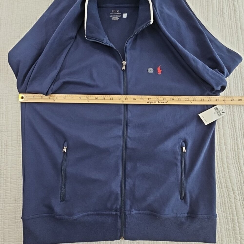 Polo Ralph Lauren Performance Jacket‎ Men's XL Navy Blue & White Track NEW NWT - Picture 12 of 16